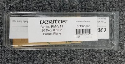 Veritas Replacement Blade Pocket Plane PM-V11 Steel 20 Deg 0.85'' Wide #05P65.02