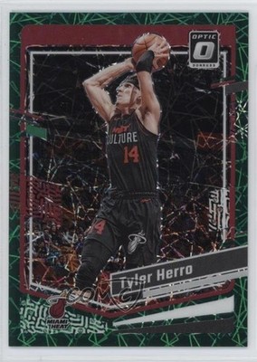 2023-24 Panini Donruss Optic Green Velocity Prizm 2/49 Tyler Herro #180 0t2