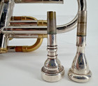 VINTAGE 1956 KING TEMPO CORNET LARGE BORE CLEVELAND OH TWO TONE WITH CASE — photo 6