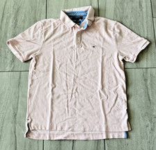 Tommy Hilfiger Men s Custom Fit Solid Pink Short Sleeve Polo Shirt Size M