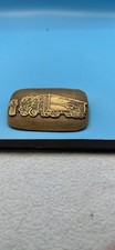 Vintage Solid Brass Belt Buckle Kenworth Semi Truck