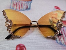 Trendy Rhinestone Crystal Sunglasses Women Fashion Butterfly Shades Summer UV400