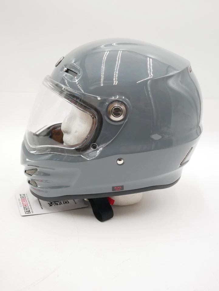 TORC T9 复古摩托车头盔光泽灰色 XXL 码 - T908:26 — 第 4/4 张图片