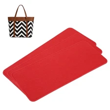 3pcs Felt Bag Base Shaper Handbag 12.01x5.12" 3mm Thick, Red