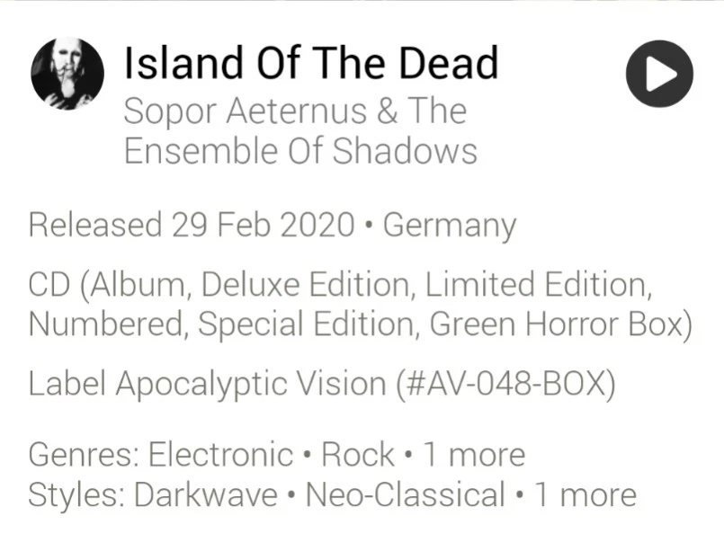 SOPOR AETERNUS Island of The Dead Green Horror Box signed OVP 403/427 - Bild 4 von 4