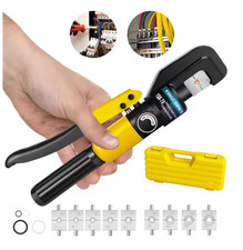 9 Dies Hydraulic Crimper Crimping Tool Wire Battery Cable Lug Terminal UK