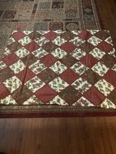 Great Finds Collection Reversible Quilt Throw 60  x48  Floral Nature Lap Blanket