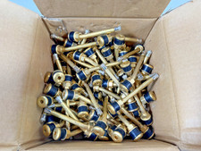 (BOX OF 100) Dill VS-572-F19 Metal Clamp-In Tire Valve Stems 31 Degree Bend