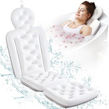 Full Body Bath Pillow for Bathtub, Thick Bathtub Cushion with Laundry Bag, Lu...