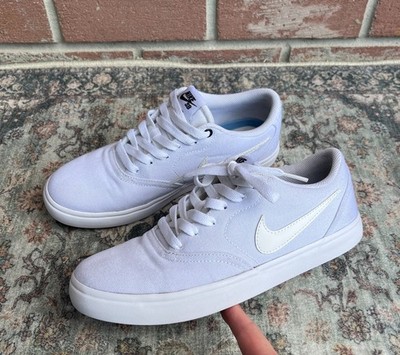 Nike SB Check Solarsoft/ Women's Size 8 Men's Size 6.5 /Triple White Skate Shoes
