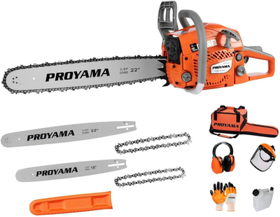 #ad 62CC 2 Cycle Gas Powered Chainsaw 22 Inch 18 Inch Handheld Cordless Petrol Chai $290.30