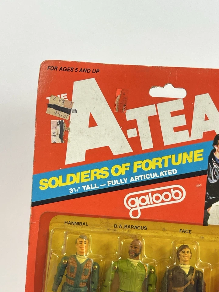 Винтажный оригинал. Фигурка The A-Team Soldiers of Fortune упаковка 4 шт. Galoob в заводской упаковке - Изображение 2 из 4