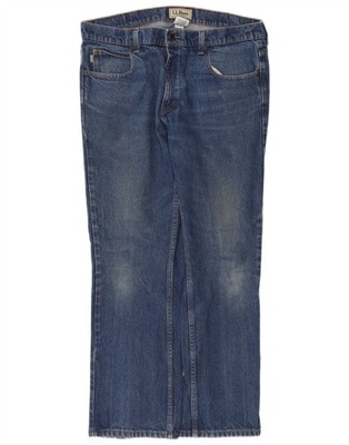 L.L.Bean Herren Standard Fit Straight Jeans W35 L29 Blau Baumwolle AC04
