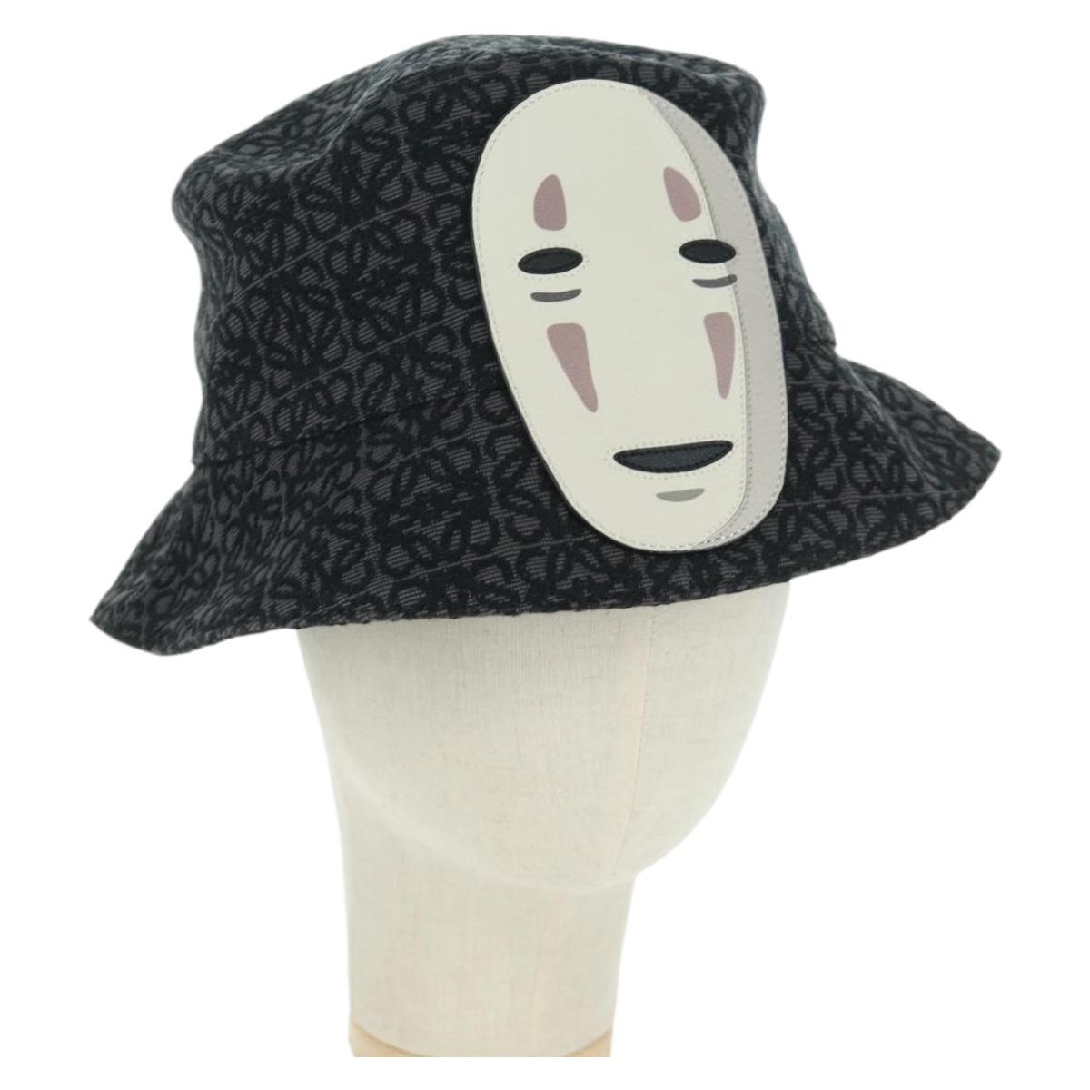 LOEWE Anagram Ghibli Spirited Away No Face Bucket Hat Black Auth
