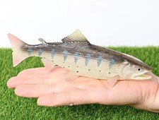 Salmon Fish Marine Animal Figure Toy PVC Doll Small Figurine Birthday Gifts