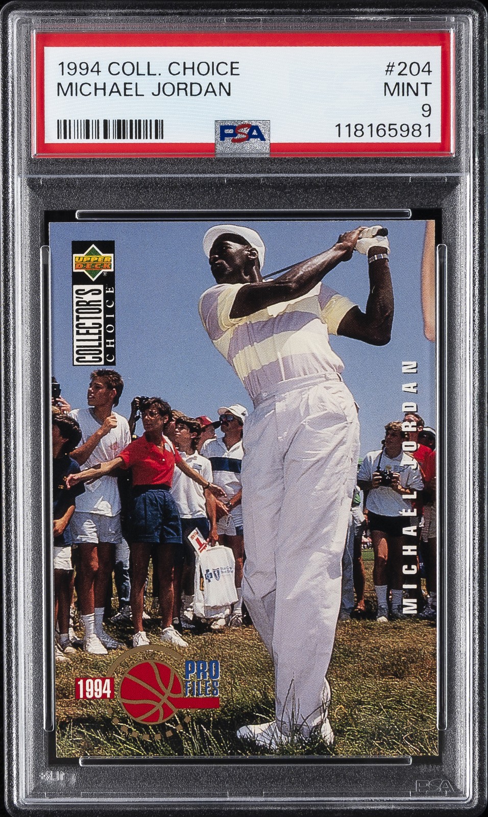 1994 COLLECTOR'S CHOICE #204 MICHAEL JORDAN PSA 9