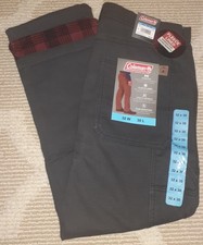NEW 32X30 COLEMAN STRETCH FLEECE LINED CARGO PANTS PHANTOM