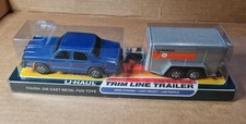 Nip Tootsie Toy Diecast Set Blue Car W U-haul Trim Line Trailer New Nib Toy