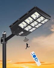 SL-4600W Solar Street Light Outdoor 460000LM Wide Angle Commercial Parking Lo...
