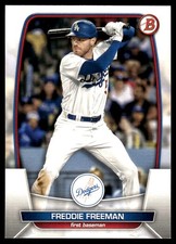 Freddie Freeman 2023 Bowman #82 Los Angeles Dodgers FREE SHIPPING AutographDen