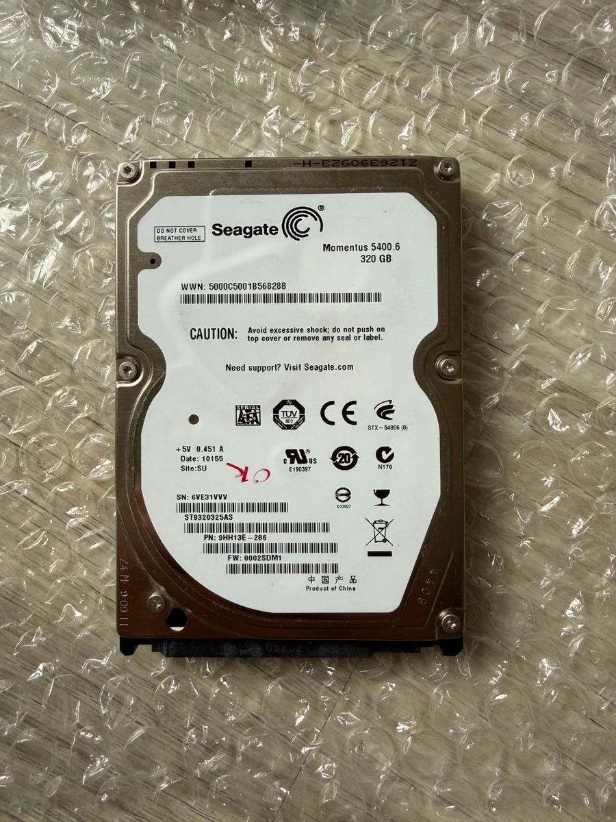 Disque Dur Interne Seagate 320Go - 2.5 Pouces - SATA - Occasion Testé