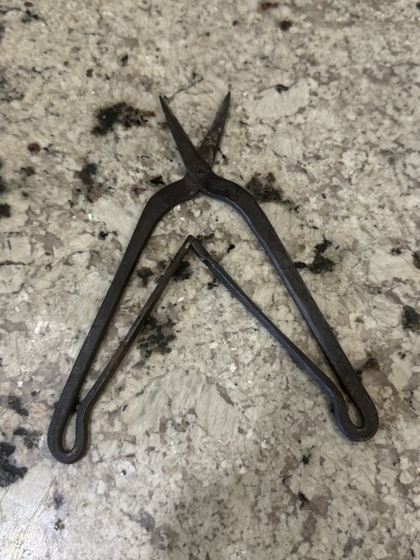 Antique Vintage Blacksmith Made Scissors 