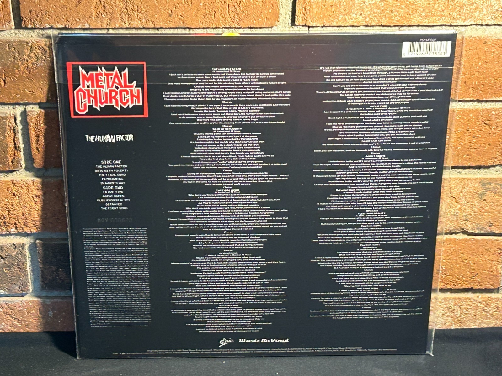 METAL CHURCH - The Human Factor, Limited Import 180G COLORED VINYL LP #'d New!