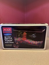Aqua Culture Betta Bowl Aquarium Fish Tank Kit, Black, Half Gallon  84  