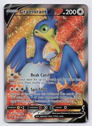 Cramorant V 198/202 Sword & Shield Base Set Full Art Ultra Rare