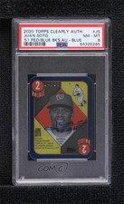 2020 Topps Clearly Authentic 1951 Red Backs Blue 24/25 Juan Soto PSA 8 Auto ff8