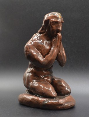 ''Charming Mind Yoga'' - Experimental Original Clay Sculpture. Hand made & glazed.