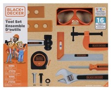 Black  Decker Junior Toy Tool Set Realistic Features includes Goggles 16-Pcs 3 