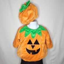 Hyde Eek Baby Pumpkin Halloween Costume 6-12 Months Pullover Hat 2pc