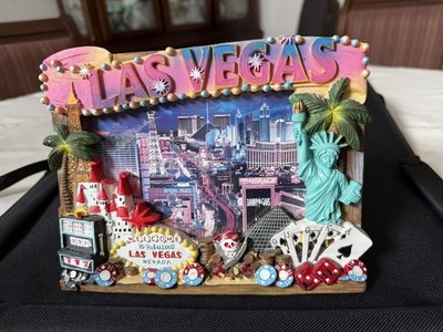 Vintage Las Vegas 3D Picture Frame Standing Horizontal Photo Holder