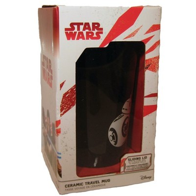 Disney STAR WARS Ceramic Travel Mug w/ Sliding Lid and Silicone Seal NEW in BOX!