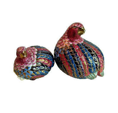 Classic Traditions Vintage JC Penny Exclusive Quail Birds Figurines Set Of 2