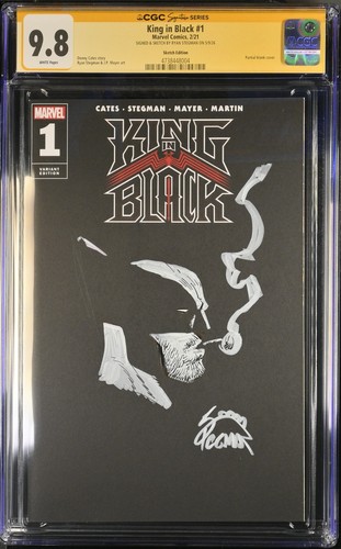 King in Black #1 CGC SS 9.8 Signed Sketched RYAN STEGMAN 2021 Wolverine Movie