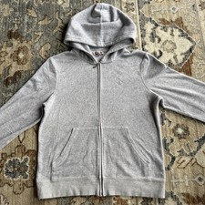 Vintage Y2K Juicy Couture Hoodie XL Velour Full Zip Jacket Gray Retro Track USA