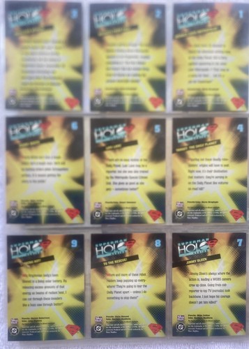 SÉRIE SUPERMAN HOLO ARGENT : JEU COMPLET DE 50 CARTES - 4 HOLOACTION CHASE - 5 OR - Photo 14 sur 24