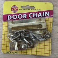 Ross Brass Door Chain, Unopened-Package Tatty