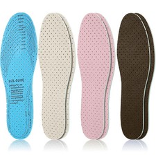 3 Pairs Breathable Shoe Insoles Inserts Soft Cushioning Double-Layer Latex Foam
