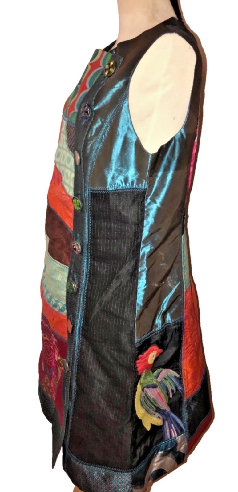 Desigual Multicolored Colored Patchwork Embroider… - image 10