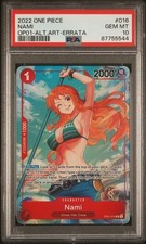 Nami 016 One Piece OP01-016 English Romance Dawn Alt Art Errata GEM MINT PSA 10