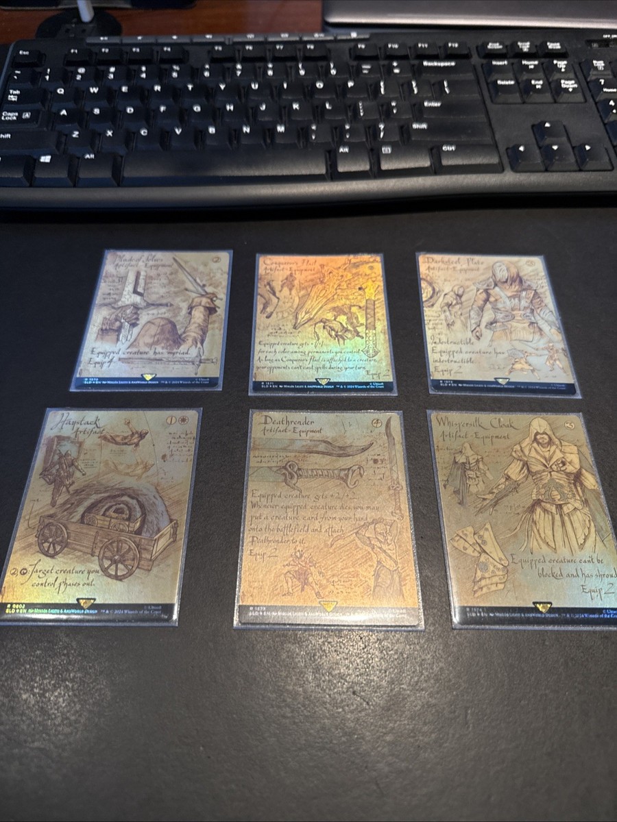 MTG Secret Lair Assassin's Creed Da Vinci's Designs Rainbow Foils