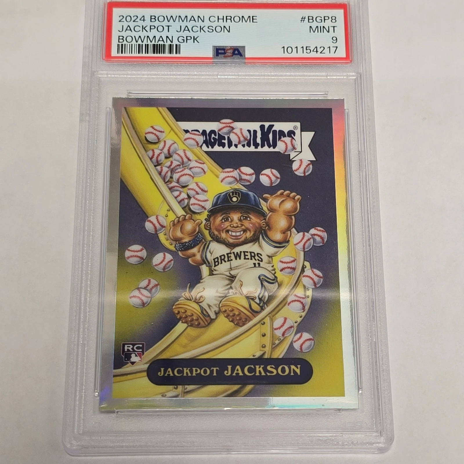 2024 Topps Bowman Chrome Bowman Garbage Pail Kids #BGP8 Jackson Chourio Jackpot Jackson front
