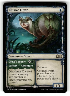 Elusive Otter (Showcase) NM Wilds of Eldraine 289 MTG Regular Rare