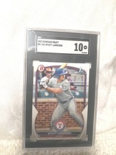 2023 Bowman Draft #BD-106 Wyatt Langford (RC) SGC 10 GEM MINT