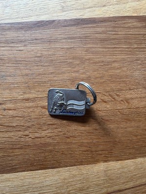 Vintage Lamborghini Trattori Schlüsselanhänger Traktor Oldtimer Metall Italien !