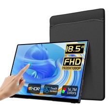 Portable Monitor Touchscreen,18.5'' FHD IPS Touch Screen Monitor, Travel Moni...