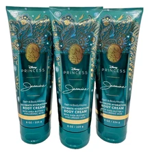 Bath & Body Works LOT of 3 Tubes Disney Princess JASMINE Body Cream Lotion 8 oz